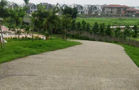 Anti-skid Pebble Stone Concrete Flooring for walkways