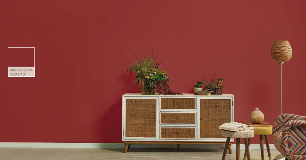little red dress shade for walls
