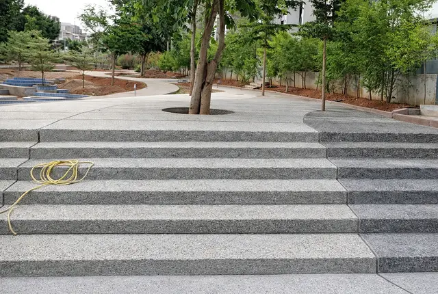 steps and raiser wall